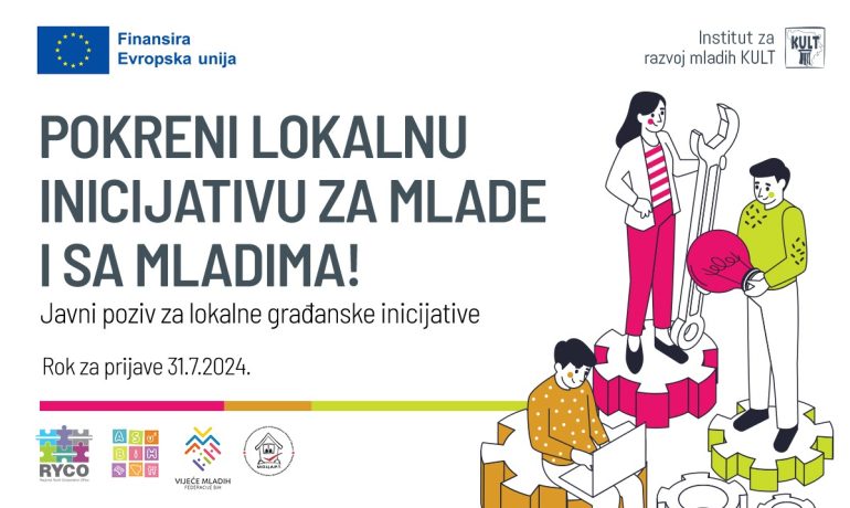 Javni poziv za lokalne građanske inicijative – Pokreni lokalnu inicijativu za mlade i sa mladima!