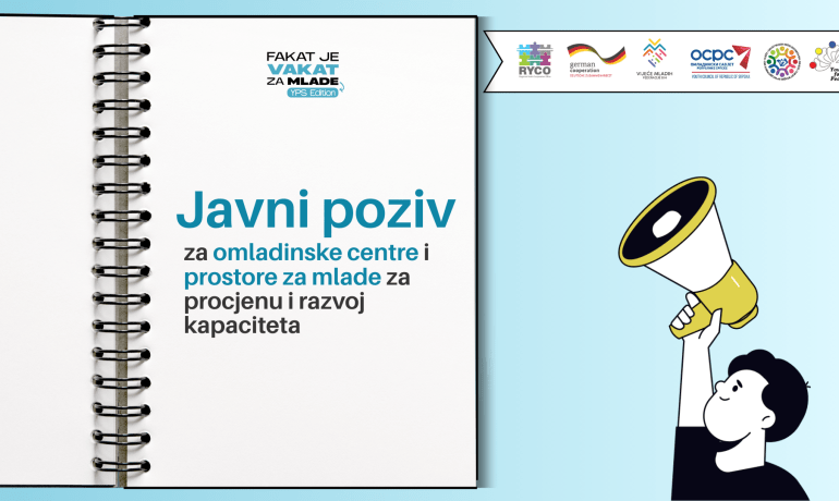 Javni poziv za omladinske centre i prostore za mlade u BiH za procjenu i razvoj kapaciteta